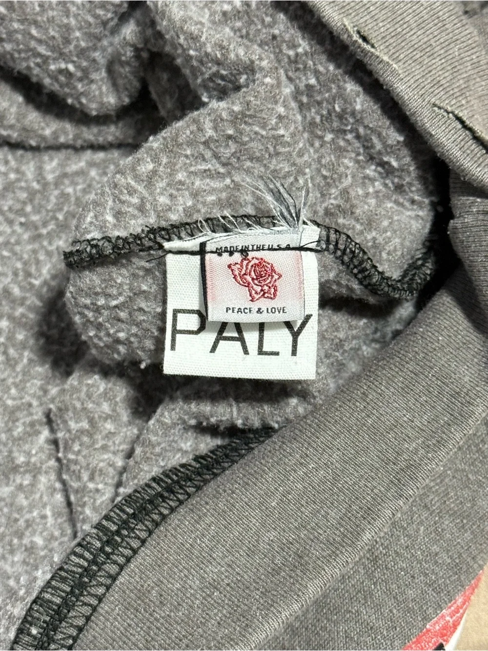 Paly Hollywood DR blue cut off hooded sweatshirt